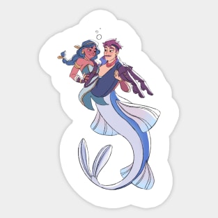 Mermista and Sea Hawk Mermaid Pirate Sticker